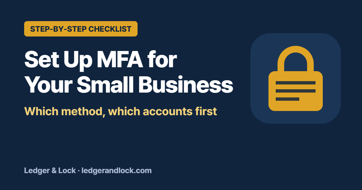 Set up MFA for your small business checklist